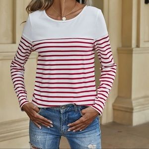 Stripped long sleeve shirt